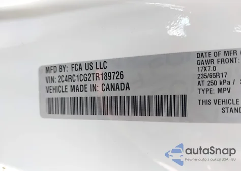 2026 Chrysler Voyager Lx from USA, damaged, VIN 2C4RC1CG2TR189726